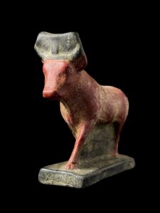 Handmade Goddess Hathor Statuette: Egyptian Cow Art - Image 3