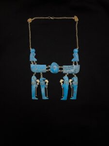 Porcelain Winged Scarab Pectoral: 24k Gold Nefertiti Replica - Image 3
