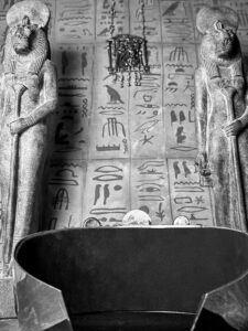 Goddess Sekhmet Crown: 18k Gold Dipped Copper, Kemetic Technology - Image 3