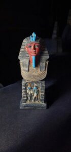 Egyptian King Tutankhamun Statue with Horus and Cleopatra - Image 3