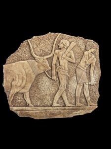 Egyptian Agriculture Scene Relief: Ancient Farming Decor - Image 3