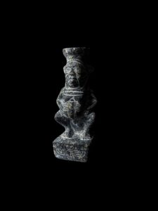 Hand-Carved God Bes Statue: Authentic Egyptian Art Decor - Image 3