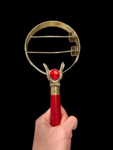 Goddess Hathor Sistrum with Horn symbol, Egyptian musical instruments sistrum, Ancient religious artifacts, Sistrum museum collections. - Image 3