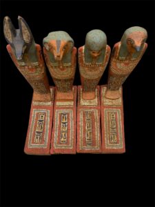 Sons of Horus Canopic Jars: Egyptian Ushabti Figurines - Image 3