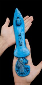 Egyptian Goddess Sekhmet Statue: Ancient Lion Goddess with Sobek Inscription - Image 3