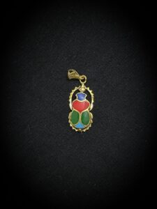 Egyptian Scarab pendant necklace, The decorative Good luck scarab in Ancient Egypt. - Image 3