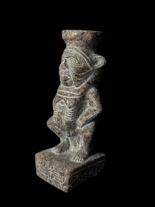 Hand-Carved God Bes Statue: Egyptian Art Home Decor - Image 3