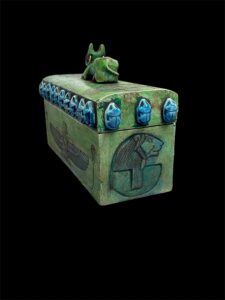 Egyptian God Anubis Coffin: Isis, Sekhmet & Scarab Beetle - Image 3