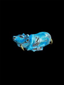 Egyptian Cattle Statue: Ancient Branding Scene, Porcelain Farmer Gift - Image 3