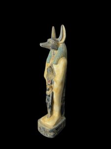 Basalt Stone Egyptian God Anubis Statue - Image 3
