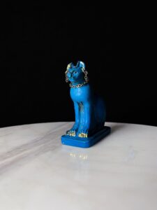 Porcelain Bastet Cat Statue: Ancient Egyptian Goddess Decor - Image 3