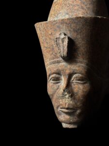head of King Senusret III made of Rare stone - Image 3