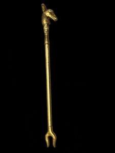 Sceptre staff, Head of Anubis Waz sceptre. Ancient Egyptian waz-scpetre - Image 3