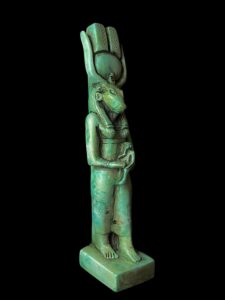 Handmade Goddess Hathor Statuette with God Horus, Statue for the Egyptian Goddess Venus - Image 3