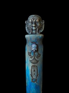 Hand-Carved God Bes Statue: Egyptian Art Home Decor - Image 3