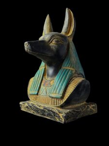 Egyptian God Anubis Bust: Altar Statue - Image 3