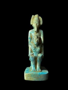 Flame Stone Egyptian God Osiris Statue: Unique Statuette - Image 3