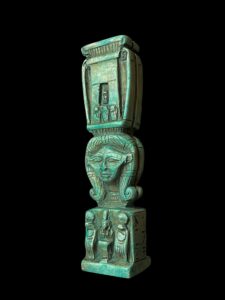 Handmade Flamestone Goddess Hathor & Maat Statuette - Image 3