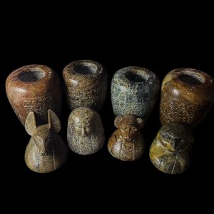 Ancient Egyptian Canopic Jar Figurines: Sons of Horus Replica - Image 3