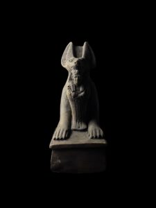 Hand Carved Egyptian God Anubis Statue: Jackal Collectible - Image 3