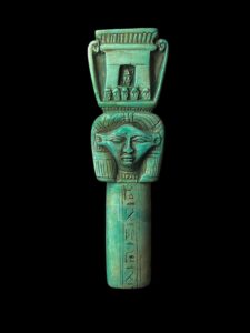 double statues Handmade Goddess Hathor Statuette , Statue for the Egyptian Goddess Venus - Image 3
