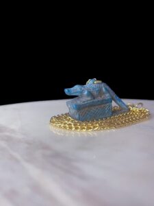 Porcelain Egyptian God Sobek Amulet: Crocodile Pendant - Image 3