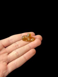 agate stone Bastet Cat Amulet, Egyptian Goddess Pendant - Image 3