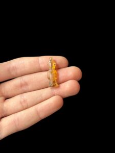 Isis knot necklace, tyet pendant, Hand carved from flame stone,  Tyet or Thet isis - Image 3