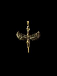 Rare Goddess Isis Pendant, Divine Isis Amulet, For Inner Strength and Wisdom, Ideal Gift for Spiritual Seekers, Made in Egypt, Hathor crown - Image 3