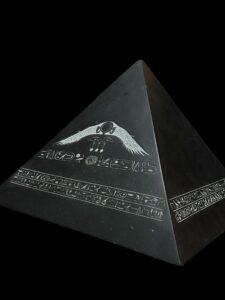 Amenemhat III Pyramidion Replica: Basalt Sculpture with Hieroglyphs (40x30cm) - Image 3