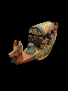 Egyptian Museum Ship Statue: Royal Memorial Procession Replica - Image 3