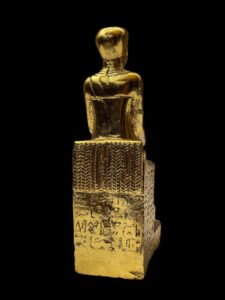 Golden Imhotep Statue - Ancient Egyptian Engineer Imhotep - the builder of Djoser's unprecedented step pyramid complex - Image 3