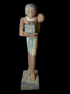 Egyptian Wooden Bearer Statuette Replica: Niankhpepi Tomb, 6th Dynasty - Image 3