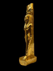 Gold Manifest Handmade Goddess Hathor Statuette , Statue for the Egyptian Goddess Venus - Image 3