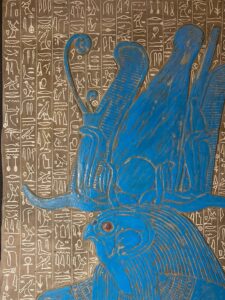 Large God Horus Wall Relief: Ancient Egyptian Art - Image 3