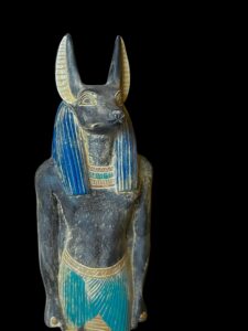 Handmade Anubis Statue - Egyptian God of the Dead - Black Basalt stone - Image 3