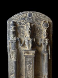 Triad of Osorkon: Osiris, Isis, & Horus Statue - Image 3