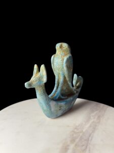 Egyptian God Horus & Anubis Ship Statue: Museum Scene Replica - Image 3