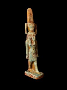 The Egyptian God Nefertum statue made of stone. - Image 3