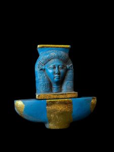 Manifest Handmade Goddess Hathor Statuette , Statue for the Egyptian Goddess Venus - Image 3