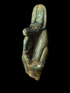 Flame Stone Anubis Statue: Egyptian God of Afterlife - Image 3