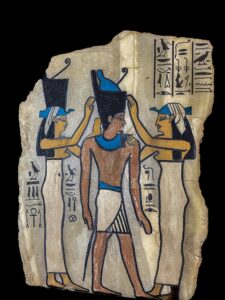 Ancient Egyptian Wall Relief: Handcrafted Temple Art - Image 3
