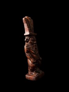 Hand Carved God Bes Statue: Egyptian Art Home Decor - Image 3