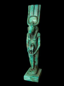 Handmade Goddess Hathor Statuette with God Thoth Baboon, Statue for the Egyptian Goddess Venus - Image 3