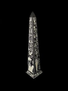 Egyptian Obelisk with Ancient Hieroglyphics: Custom Inscriptions - Image 3