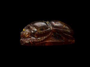 Glowing Amber Dust Scarab Beetle: Egyptian Good Luck Symbol - Image 3