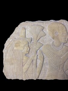 Egyptian Limestone Wall Relief: Vintage Tomb Replica Decor - Image 3