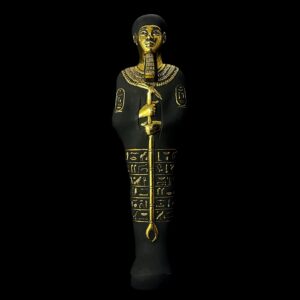 God Ptah Statue: Rose & Black Granite Egyptian Replica - Image 3