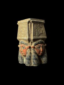 Goddess Hathor Candle Holder, Handcrafted in Egypt, Unique Egyptian Candle Decor - Image 3