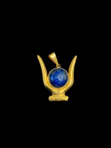 Goddess Hathor Horn Amulet, Authentic Egyptian Craftsmanship, Spiritual Protection & Empowerment - Hathor pendant necklace. 24k gold plating - Image 3